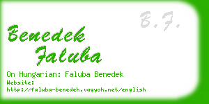 benedek faluba business card